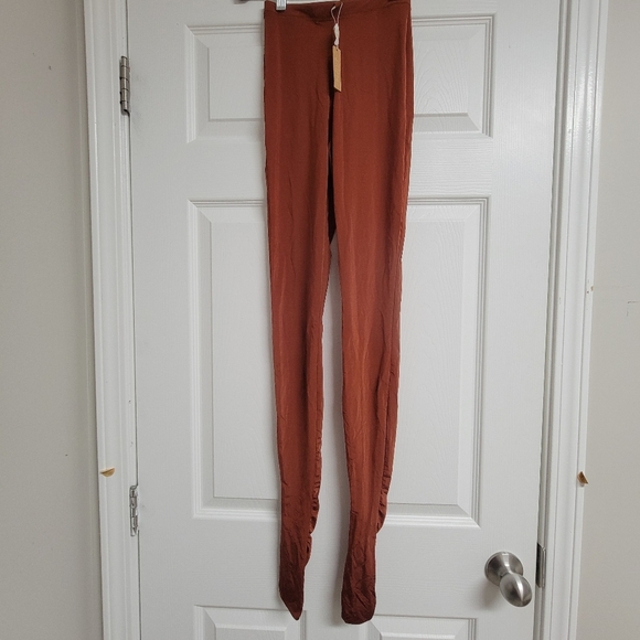 SKIMS NWT AP- LEG- 1947 SAFFRON Jelly Sheer Fotted Leggins. - Picture 1 of 9